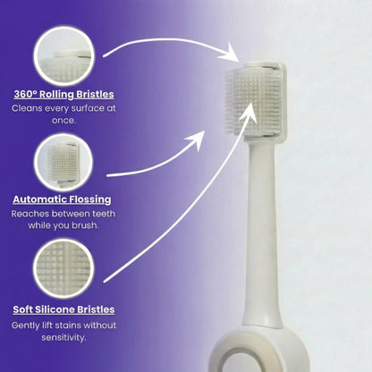 360° Rolling Floss Toothbrush